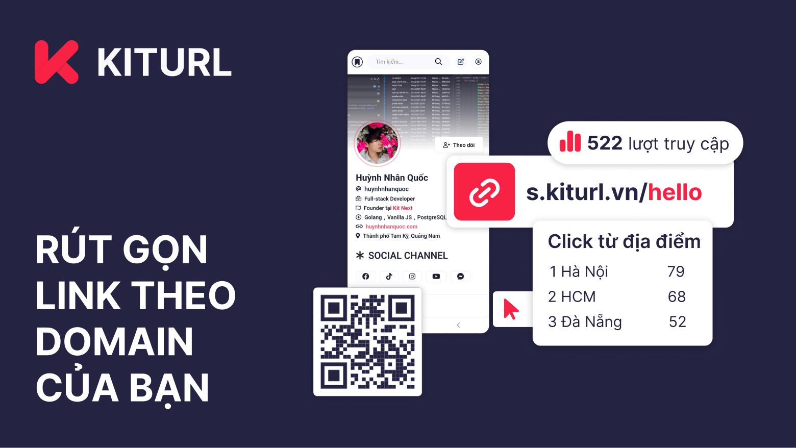 KITURL - Giải Pháp Rút Gọn Link Theo Tên Thương Hiệu và Đo Lường Hiệu Suất